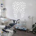 Geometric Teeth Design Wall Vinyl Sticker Teeth Dentist Decal For Dental Clinic Decoration Removable ID#4810. 