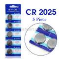 5pcs CR2025 Button Battery 3V Lithium Coin Cells use Car mp3 Remote and other. 
