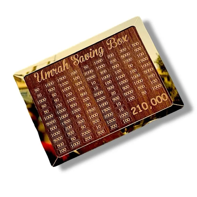 Umrah Saving Box - Money Saving Box - Money Jar For Hajj &Amp; Umrah - Daily Pilgrimage Savings Tracker - Gift For Muslims