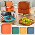 10Pcs Multi-function Spit Bone Dish Household Food Grade Plastic Spit Bone Dish Round Square Set Dining Table Garbage Plate. 