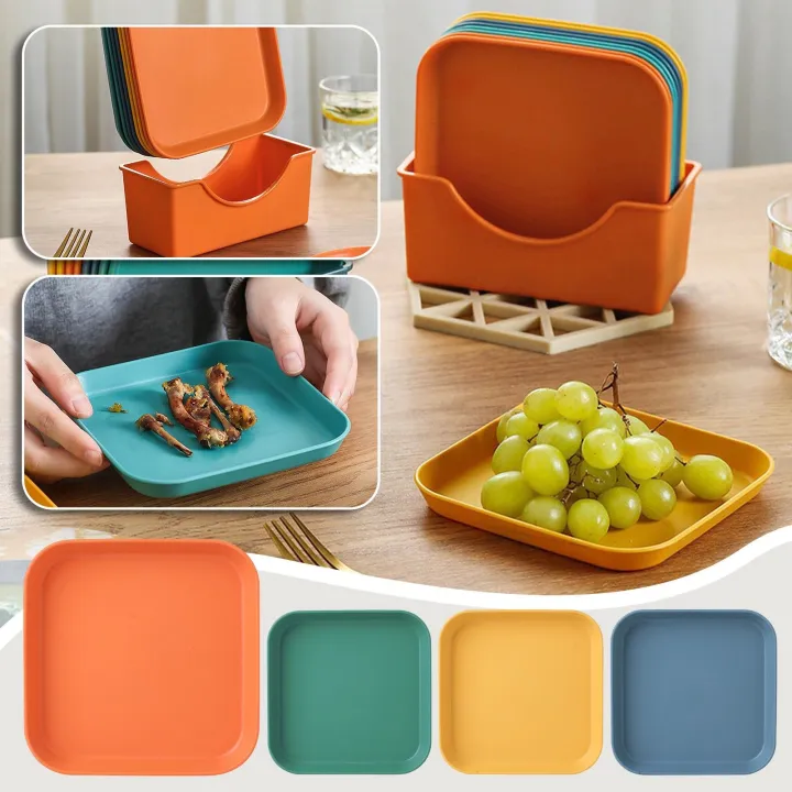10Pcs%20Multi-function%20Spit%20Bone%20Dish%20Household%20Food%20Grade%20Plastic%20Spit%20Bone%20Dish%20Round%20Square%20Set%20Dining%20Table%20Garbage%20Plate%20-%20Image%206