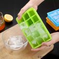 15 Cube Tray Easy Push Pop out Square Silicon Ice Cubes Tray. 