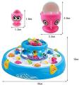 Gogo Fishing Fish Catching Game Piano 2 Rotary Ponds and 4 Pods with Music and Light Function. 