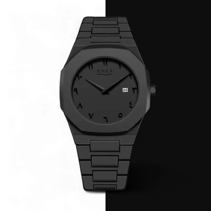 Black Aura Arabic Dial Watch for Men – Stylish Matte Finish Analog ...