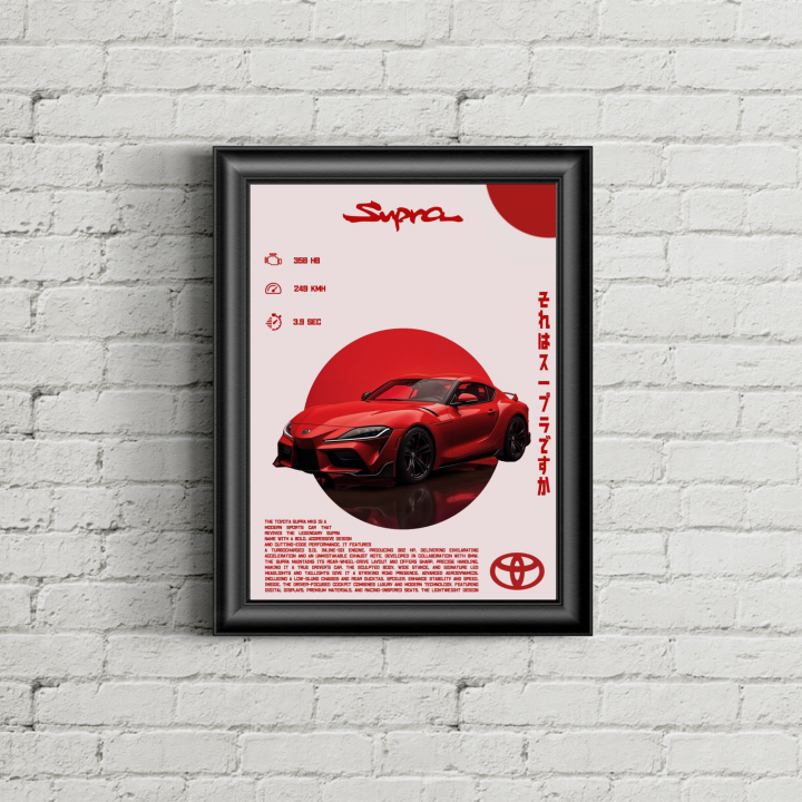 Red%20Toyota%20Supra%20MK5%20JDM%20Poster%20Picture%20Frame%20with%20%7C%20Sports%20Car%20Wall%20Art%20for%20Room,%20Office%20&%20Garage%20%7C%20JDM%20Car%20Lover%20Gift%20%7C%20High-Quality%20Automotive%20Portrait%20%7C%20Aesthetic%20Car%20Picture%20Frame%20for%20Decoration%20-%20Image%202