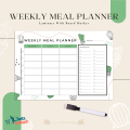 Weekly Meal Planner A4 Size Laminate With Board Marker wall planner. 
