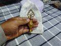 Traditional Surma Dani, Metal Brass Surma Dani, Surma Jar, Surma Holder Hand Made(-Pital ki Surmedani) Small Size, With Free Gift for Kids (Sticker, Golden Scarf pin, Balloon, Pair of Girls Hair Poni) By Mall City Zone. 