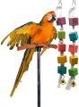 Bird Block Toy Natural Bell Parrot Block Toy Bird Wooden Block Parrot Wood Chew Toy Parrot Cage Toy Parrot. 