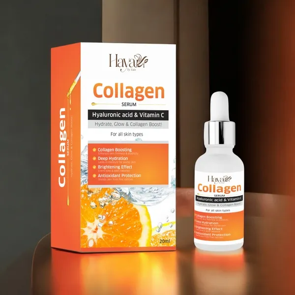 🌟 Collagen Serum with Hyaluronic Acid & Vitamin C | Promotes Collagen ...