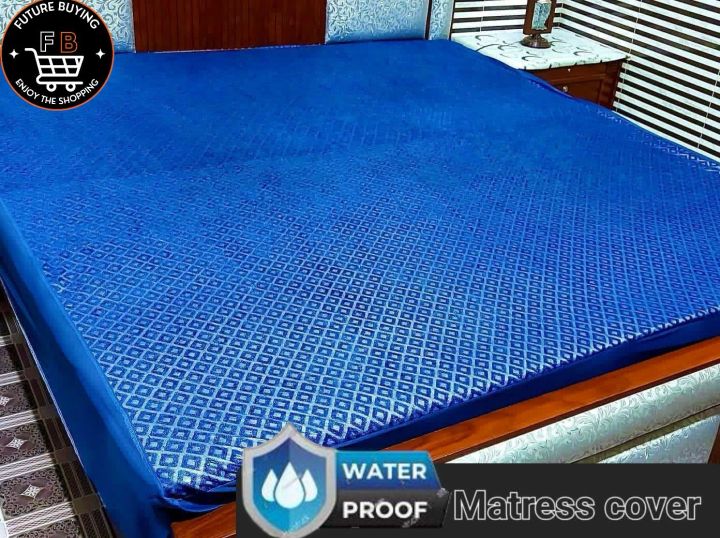 Premium Quality Waterproof Mattress Cover Palachi Stuff For Double Bed - King Size Anti Slip Dust Proof Fitted Sheet Mattress Protector