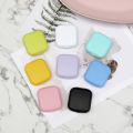 Macaron Color Mini Eye Contact Lenses Cases Girl Black Purple Contacts Lens Container Case Silicone Tweezers Mini Pocket Box. 
