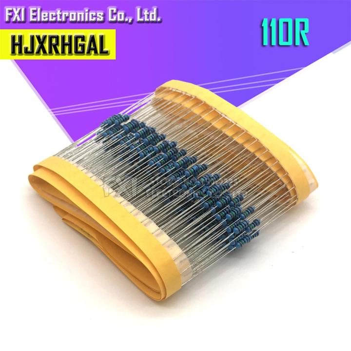 100PCS 110 ohm 1/4W 1% Metal film resistor 0.25W 1/4w resistance