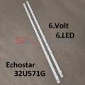 2PCS/SET Led Tv Backlight for EcoStar 32U571G 6V 6LED K320WDC1-A2. 