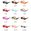 European American Classic Squares Women Sun Glasses Lady Retro Fashion Shading Eyewear Sunglasses for Delicate Women Outdoor Rectangular Small Frame Colorful Transparent Orange Sunglasses. 