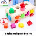 Baby Wooden Building Blocks Intelligence Box Shape Sorter Toys Children Montessori Educational Toy Kids Matching Game | KidzKlub. 