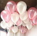 Pack of 60 - 30 Pink - 30 White Thick Letax Balloons - For Birthday Party Decoration - Anniversary - Weddings - Bridal Shower. 
