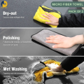 HOVEL E BIZ - Pack of 2 Micro Fiber Cleaning Dusting Cloth for Home - Microfiber Cleaning Cloth Double Side Yellow and Gray, Microfiber Cleaning Towel Car Cleaning Cloth Dish Washing Cloth Polishing Cloth.. 