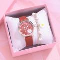 Women Children Watch Quartz Watches 2pcs Set Clocks For Girls Clock WristWatch Women Watches Colorful Relogio Feminino. 