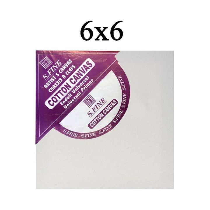 Canvas Board - 6 x 6 - Pack Of 3 PCS- Best For Acrylic & Oil Paints