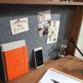 wall mounted folding wooden laptop table/computer table study table iron table with folding brackets Brantley Floating Desk. 