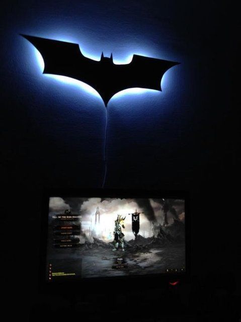 3D Batman Led Wall Lamp - Gaming Decor - ZF Tycoon room decor - Color Black