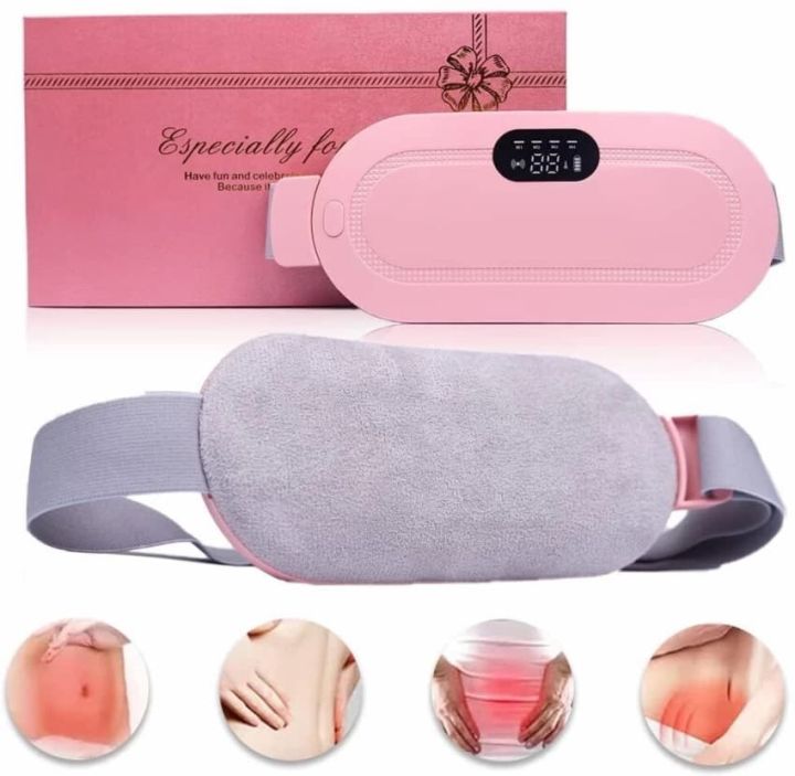Rechargeable Period Cramp Relief Belt |Portable Cordless Heating Pad for Period Cramps | Portable Menstrual Heating Pad | Period Pain Relief Heating Belt Period Pain Electric Warming Belt Massager Fast Heating Electric Period Cramp Relief Massager Device