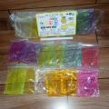 pack of 5 Colors Trendy Super Jelly Clay / Jelly Clay / Slime Transparent Crystal Art # OFA-JCS01 (5 Pcs). 