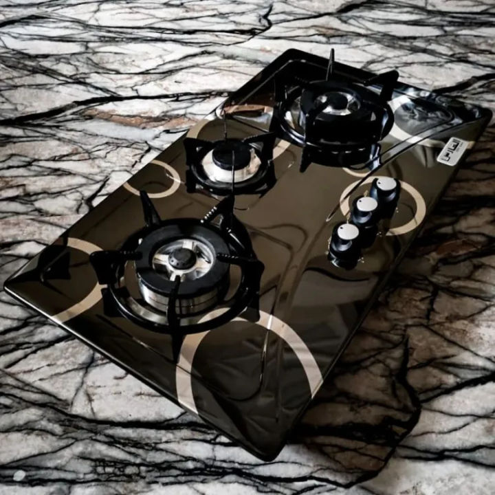 Zee 3 Burner HOB - Tempered Glass - Gas Stove HOB Latest Model