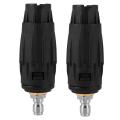 2X Adjustable Pressure Washer Nozzle Tips, Variable Spray Pattern, 1/4 Inch Quick Connect Plug, 3000 PSI. 