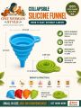 Silicone Collapsible Funnel ,Flexible-Foldable-Cooking-Food-Grade Funnels for Filling Small or Mini Bottles,Perfume,Filling Capsules,Fry Oil Filter,Essential Oil,Spice. 