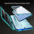 Biruiqu For VIVO V40 V40 Pro Magnetic Absorption Case Metal Frame Shockproof Double Sided Tempered Glass Magnetic Case Cover. 