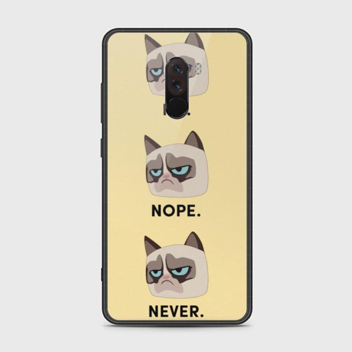 Xiaomi Pocophone F1 Cover - SkinLee HQ Infinity Glass Case (Soft) - No Never Nope - SKINLEE-625-1-883-223