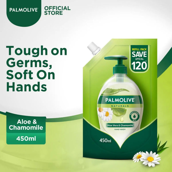 Palmolive Naturals Aloe & Chamomile Liquid Handwash Refill Pouch 450ml