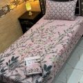 Cotton Crystal Single Bed Sheet Set-1 bed sheet 1 pillow cover. 