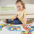 250 Piece Puzzle Block Children Kids Multi-Function Educational Toy Colorful Wooden Brain Training Geometry Intelligence Puzzle Jigsaw Puzzle. 