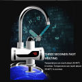 Adjustable Electric Kitchen Faucet with Instant Heating - Hot & Cold Temperature Control Tap and Warm Water Heater. 