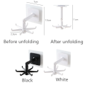 1pcs Rotating Folding Hook 360 degree Cabinet Hooks Self-Adhesive 180 degree Vertical Flip Hook for Home Kitchen Bathroom. 