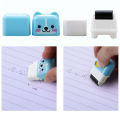 6pcs Cute Animal Pencil Eraser Cartoon Small Roller Erasers Rubber Stationery Supplies for Office School Children Students. 