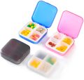 Mini Medicine Box Holder Organizer Container Pill Cases , travel 4 grid box, medicine box, portable box, Mini Pill box. 