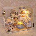 Kitten Mini Doll House 3D Puzzle Assembly Model Building Kit Creative Room Bedroom Decoration With Furniture Wooden Crafts Gifts. 