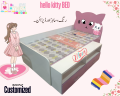 Hello Kitty girls single bed, kids bed, customized color and customized size.. 