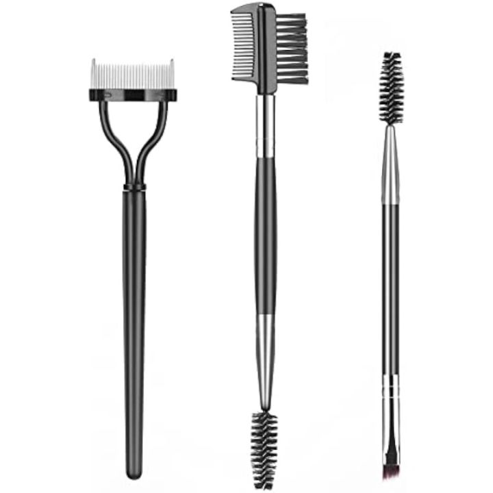 Eyebrow Brush Eyelash Separator Brow Comb Lash Spoolie Professional Eye Makeup Tools (3 Pieces Set) RuoiasR