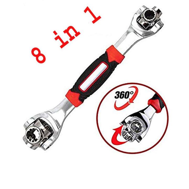 Professional Alloy Steel 8 in 1 Socket Wrench Goti Pana with 360 Degree Rotation
