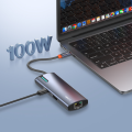 LDNIO DS-16H Type C Hub Multi-port Dock Station with 4K HDMI USB3.0 RJ45 USB-c Type-c Pd Charging Adapter Laptop Docking Station | LDNIO DS-16H Type C 6 in 1 Hub HDMI USB3.0 RJ45 Type-c Pd Adapter Laptop Docking station | Ldnio  6 in 1 hub | Ldnio hub |. 