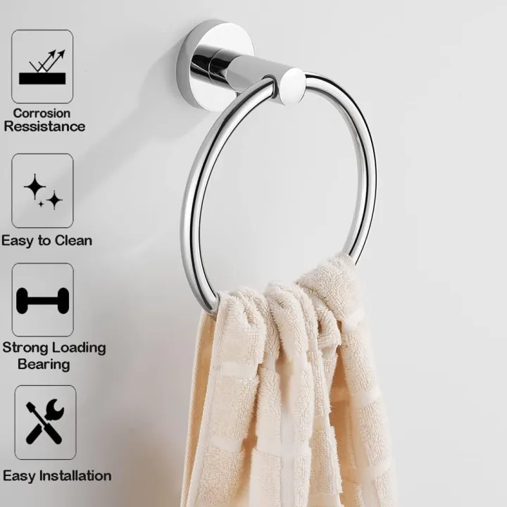 Hand%20Towel%20Ring%20Towel%20Holder%20Towel%20Rack%20for%20Bathroom%20Kitchen%20Stainless%20Steel%20(Chrome)%20-%20Image%203