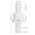 2PCS 10mm Plastic Check Valve Non-Return One Way for Gas liquid. 