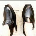 Handy Kraft - Norozi Kheri AKA Nawabi Kheri - Hand Crafted Black Shine Quetta Norozi Chappal With Double Sole - Hand Made Footwear Pure Leather - Norozi kheri for men. 