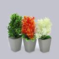 Pack of 3 Mini Plant Artificial Decoration Piece with pot Best for home & Office Decoration purpose. 