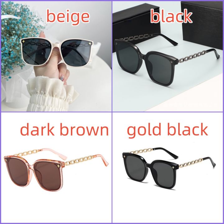 Korean%20Fashion%20UV%20Resistant%20Large%20Frame%20Gold%20Metal%20Sunglasses%20for%20Women%20Advanced%20Accessories%20Ins%20-%20Image%202