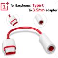 Original Oneplus Earphone Jack Adapter Type-C To 3.5mm Headphone Connector, Noise Cancelling Headphones Jack Converter Audio Adapter for OnePlus Nord CE/ 10 Pro/ 9 Pro/ 9/ 9R/ Nord/ 8 Pro/ 8T/ 8/ 7T Pro/ 7T/ 7T Pro/ 7 Pro/ 6T/ 6 (3.5MM Jack). 
